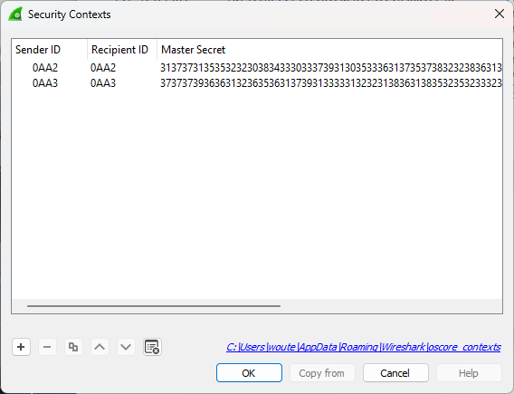 wireshark credentials